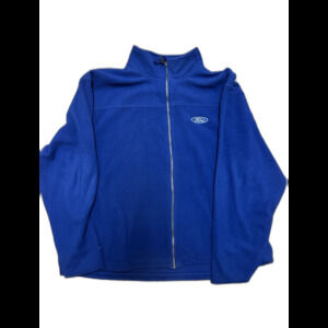Ford Fleece Zip Up Hoodie Blue Size XXL